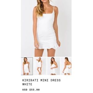 princess polly kiribati mini dress- white